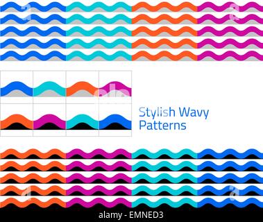 Set of geometric seamless pattern backgrounds Stock Vector
