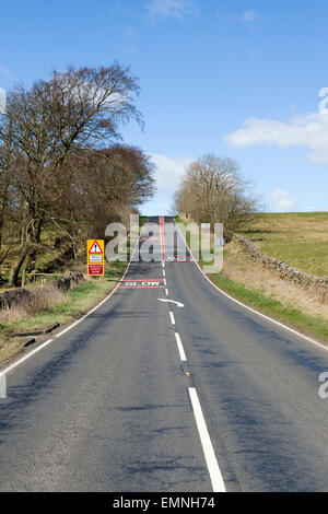 Blind summit road Northumberland National Park. UK Stock Photo