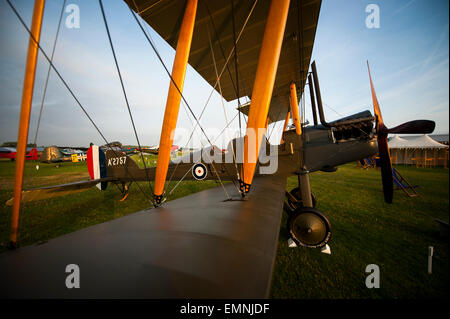 CHICHESTER, ENGLAND - September 12-14, 2014: Freddie March Spirit of Aviation aircraft on display at the Goodwood Revival. Stock Photo