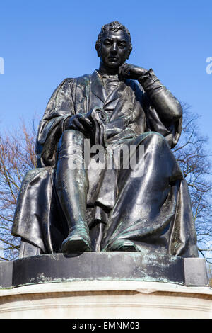 A statue of famous doctor Edward Jenner, located in Kensington Gardens in London. Stock Photo