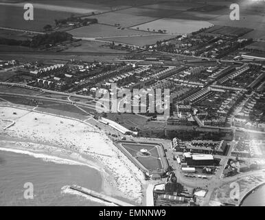 Aerial view of Gorleston on Sea. Circa 1926. Stock Photo