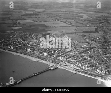 Aerial view of Clacton-on-Sea. Circa 1926. Stock Photo