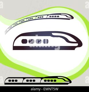 Train. Retro-style emblem, icon, pictogram Stock Vector