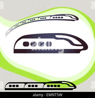 Train. Retro-style emblem, icon, pictogram Stock Vector
