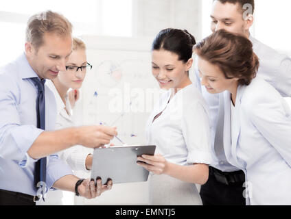 business team discussing something in office Stock Photo