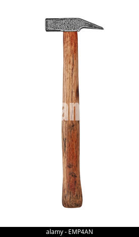 vintage carpenter hammer isolated over white background, clipping path Stock Photo