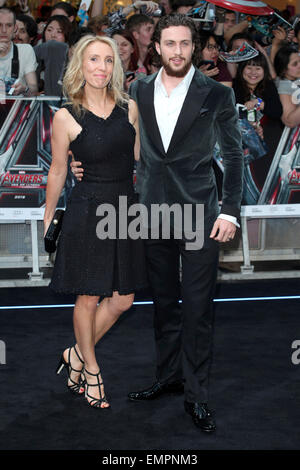 Sam Taylor-Johnson and Aaron Taylor-Johnson arriving for the Avengers: Age Of Ultron premiere, at Westfield Shepherd's Bush, London. 21/04/2015/picture alliance Stock Photo