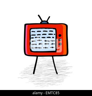 Retro TV set Stock Vector