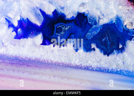 Agate Cross Section Closeup Stock Photo