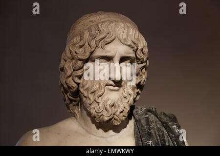 Bust of Pluto (Greek Hades). God of the underworld. Roman copy. Ludovisi Collection. National Roman Museum.  Altemps. Rome. Stock Photo