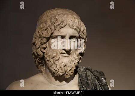 Bust of Pluto (Greek Hades). God of the underworld. Roman copy. Ludovisi Collection. National Roman Museum. Altemps. Rome. Stock Photo