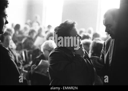 Rose Boland, one of the prominent women involved in the 1968 sewing machinists' strike at the Ford Motor Company seen here at a Union meeting shortly after the end of the dispute. 20th September 1968 Stock Photo