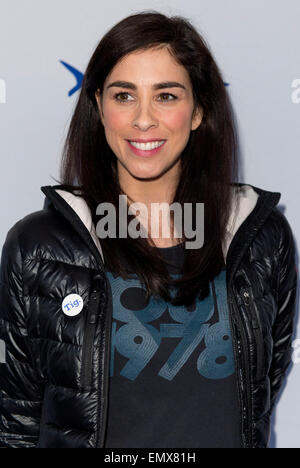 Hollywood, California, USA. 22nd Apr, 2015. SARAH SILVERMAN arrives at the Avalon Hollywood for 'Keep it Clean, ' a live comedy benefit for the Waterkeeper Alliance. © Brian Cahn/ZUMA Wire/Alamy Live News Stock Photo
