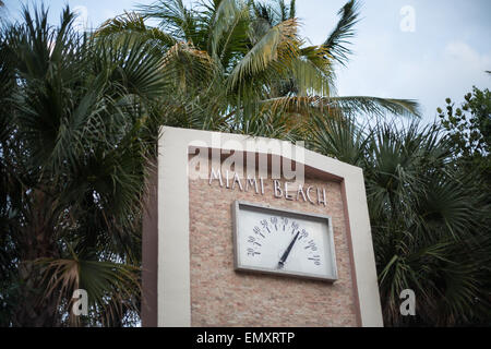 Ocean Drive, in Miami's SOuth Beach, Miami, Florida, America. Stock Photo