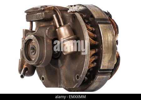 Engine compressor chiller, isolated on white background Stock Photo