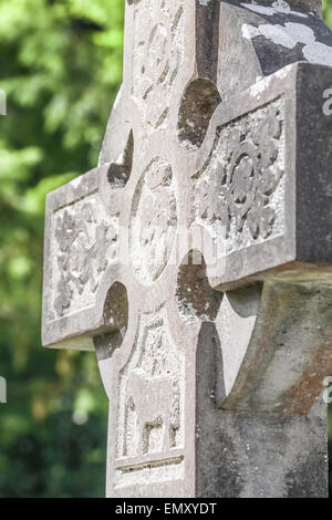 Old Irish cemetery cross at Muckross Abbey, County Kerry, Ireland Stock Photo