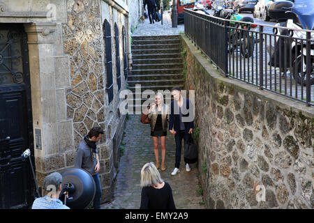 Paris, France. 23rd Apr, 2015. Filming on Montmartre in Paris, France on 24.04.2015 Credit:  Denys Kuvaiev/Alamy Live News Stock Photo