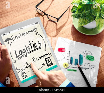 Business Logistics Courier Transportation Office Working Concept Stock Photo