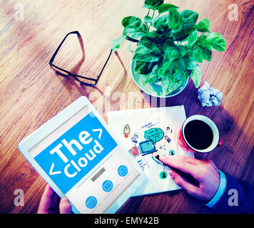 The Cloud Data Center Technology Online Internet Concept Stock Photo