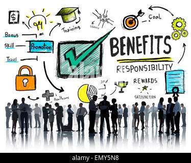 Benefits Gain Profit Earning Income Business Communication Concept Stock Photo