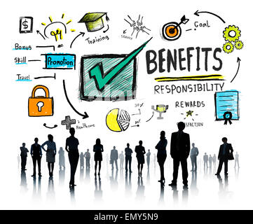 Benefits Gain Profit Earning Income Business People Concept Stock Photo