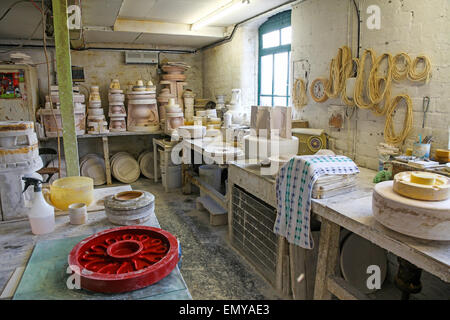 Molds used for making pottery at the Burleigh Middleport pottery factory Stoke-on-Trent North Staffordshire England UK Stock Photo