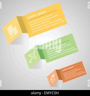 Abstract origami infographic design template, stock vector Stock Vector
