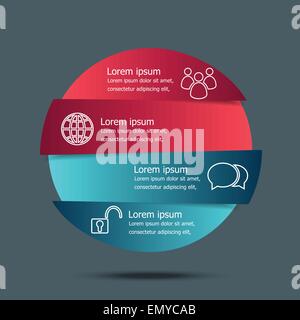 Vector circle banners infographic template, stock vector Stock Vector