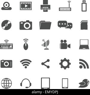 Hi-tech icons on white background, stock vector Stock Vector