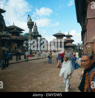 Eine Reise nach Lalitpur, Kathmandutal, Nepal 1980er Jahre. A trip to Lalitpur, Kathmandu Valley, Nepal 1980s. Stock Photo