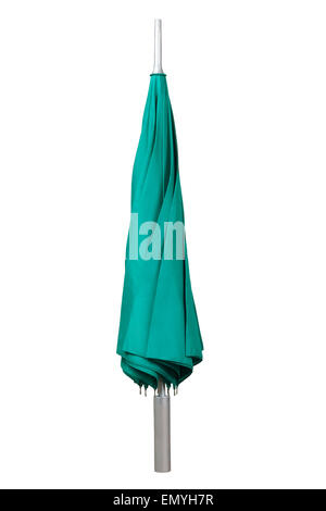 Green umbrella isolated on white background Stock Photo