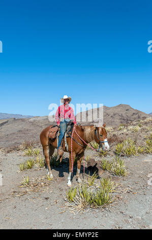 Horseback riding in Big Bend Ranch State Park. Texas. USA Stock Photo