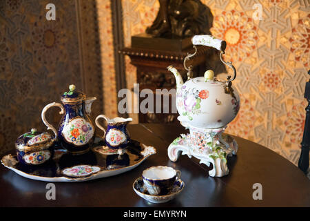 Palácio da Pena Dressing Room Teaset -   Sintra, Portugal Stock Photo