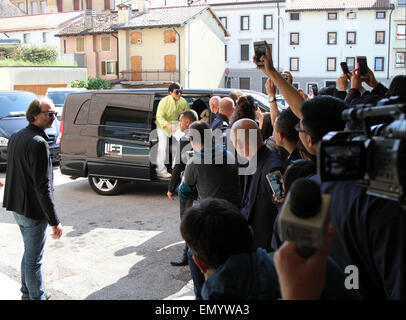 Udine, Italy. 24th April, 2015. Hong Kong kungfu star and actor Jackie Chan arrived for a press conference for his movie 'Dragon Blade'  17Th Far East Film Festival (the film festival for popular Asian Cinema 23 April- 2 May) on 24 April of 2015 at the Nuovo Giovanni da Udine theater in Udine. Credit:  Andrea Spinelli/Alamy Live News Stock Photo