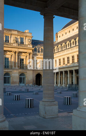 Early morning in the courtyard of Palais Royal, Paris, France Stock Photo