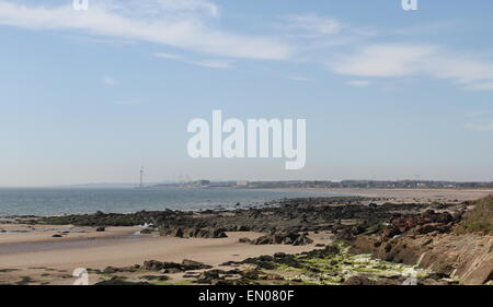 Distant view of Leven Fife Scotland  April 2015 Stock Photo