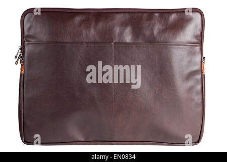 Laptop leather bag Stock Photo