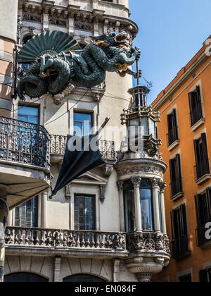 Casa Bruno Quadros, Barcelona, Spain Stock Photo