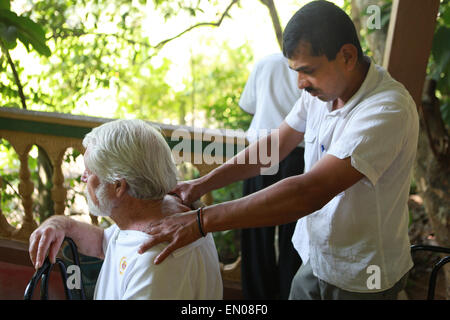 SRI LANKA: massage in Spice Garden,Peradeniya Stock Photo