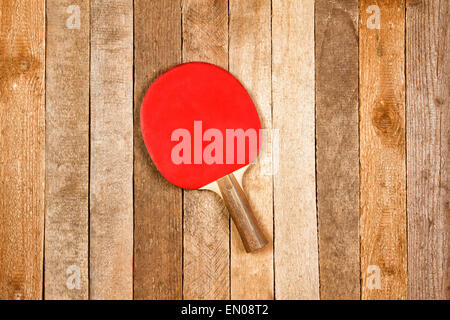 Ping pong paddle and ball Stock Photo