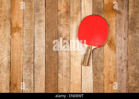 Ping pong paddle and ball Stock Photo