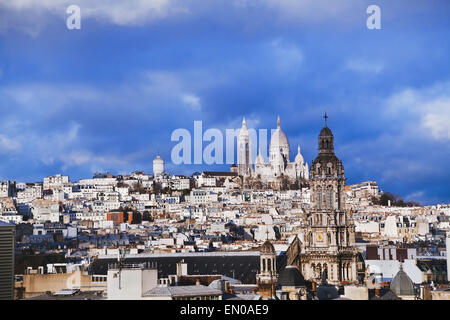 panoramic view of Montmartre, Paris, France Stock Photo