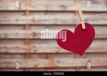 background with red heart Stock Photo