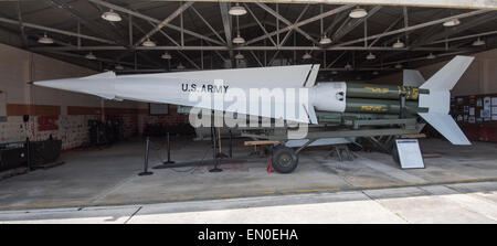 The nike missile that once stood guard for the US against Cuba Stock Photo