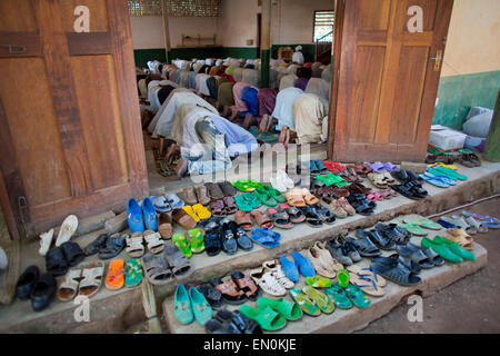 Muslims are displaced by violence near Bangui in Central African Republic Stock Photo