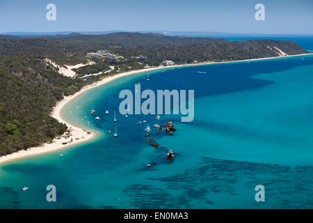 Tangalooma Wrecks, Moreton Island, Brisbane, Australia Stock Photo