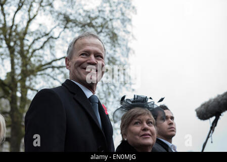 London, UK. 25th Apr, 2015. Sir Lockwood Smith, High Commissioner of New Zealand to the United Kingdom at the ANZAC Day Dawn Service at Wellington Arch in London. Credit:  Peter Manning/Alamy Live News Stock Photo