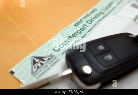 The Counterpart UK driving licence From 8th June 2015 the paper counterpart of the UK driving licence will no longer be valid Stock Photo