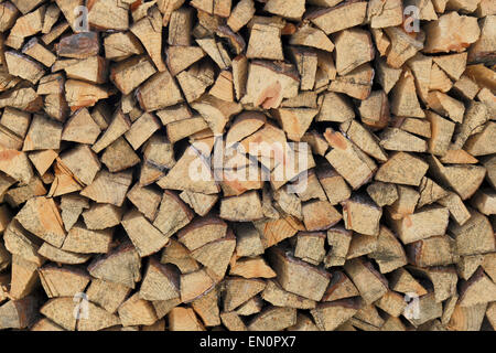 Firewood Neatly Stacked (pine) Stock Photo