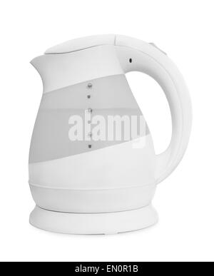 Upright electric kettle isolated on white Stock Photo